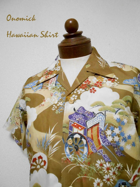 着物アロハシャツ Kimono Aloha Shirt AL-662/L 4枚目の画像