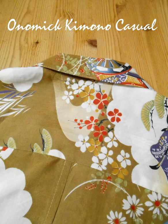 着物アロハシャツ Kimono Aloha Shirt AL-662/L 7枚目の画像