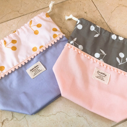 まり様オーダー品 巾着2枚 ランチョンマット 2枚 さくらんぼ その他 