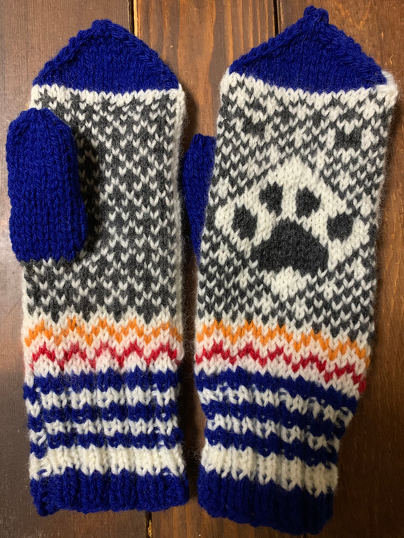 北欧✖️猫（肉球）手袋 2枚目の画像