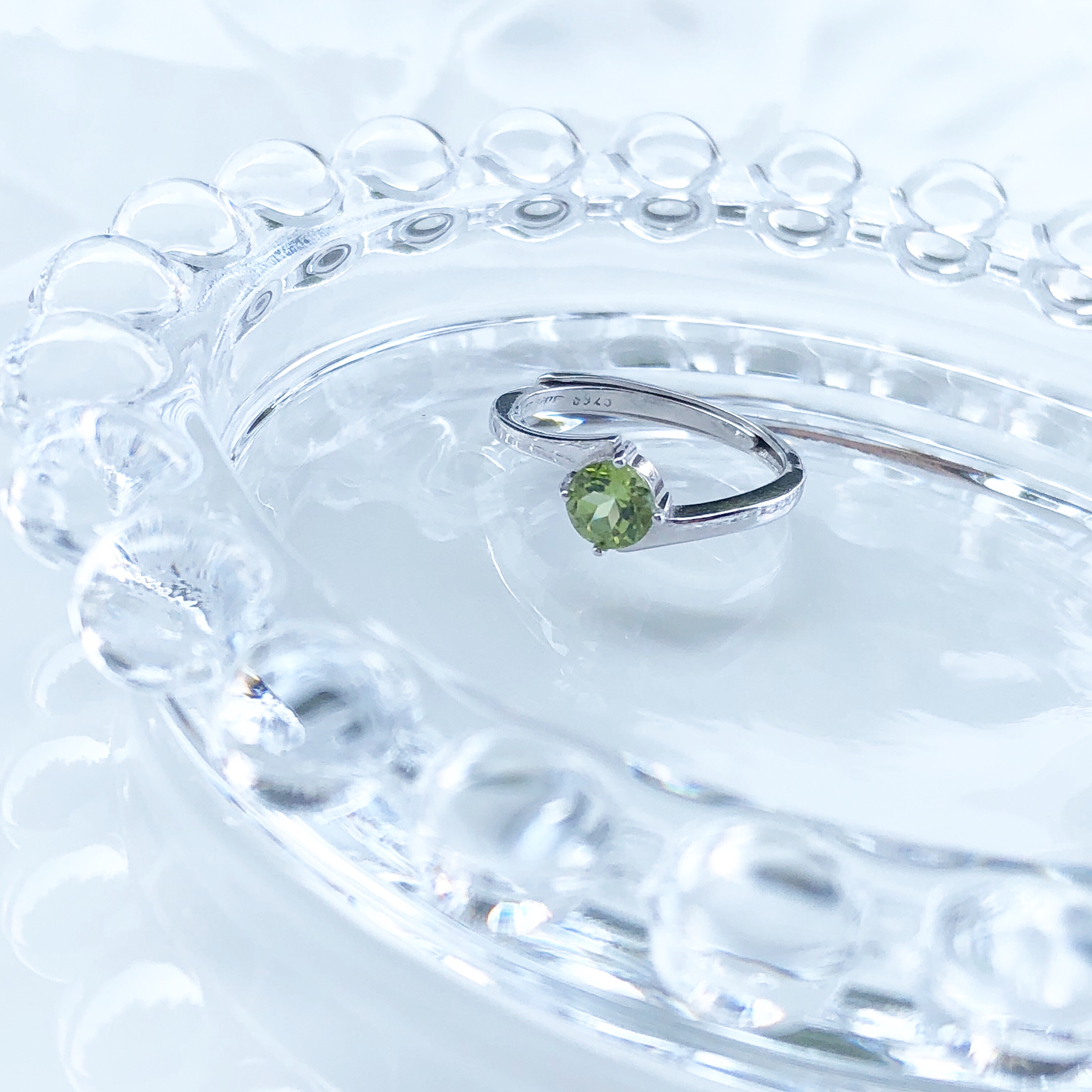 silver925 ペリドット☆*:.｡. アルタネイトリング【天然石Mサイズ】