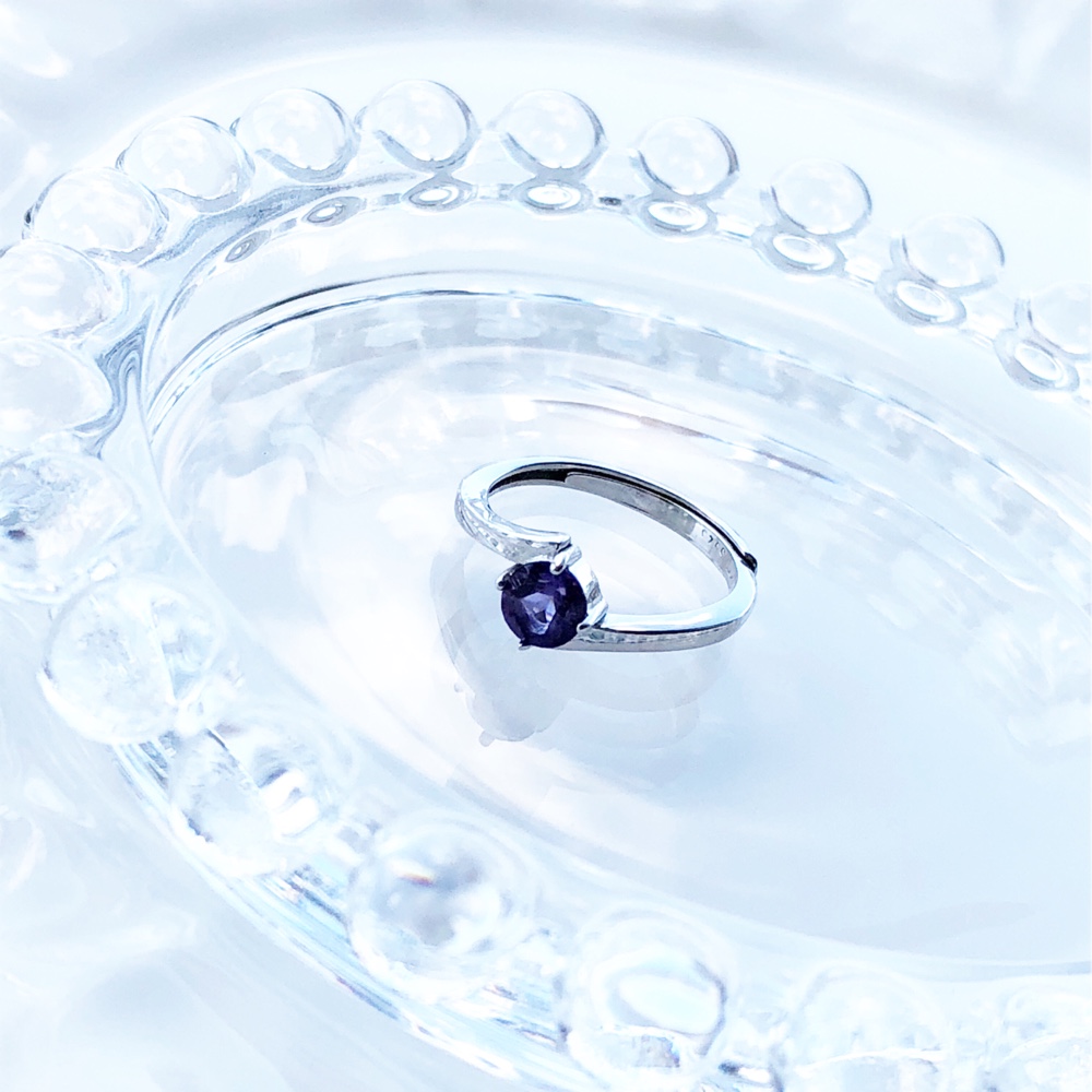 silver925 アメジスト*･゜ﾟ･*アルタネイトリング【天然石Mサイズ】