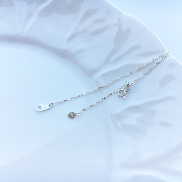 silver925 モルダバイトのネックレス【天然石Mサイズ】 4枚目の画像