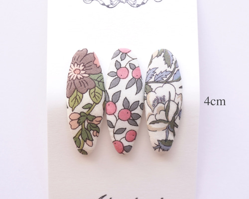 リバティ パッチンピン(4cm)3本セット ヘアピン A.handmade 通販