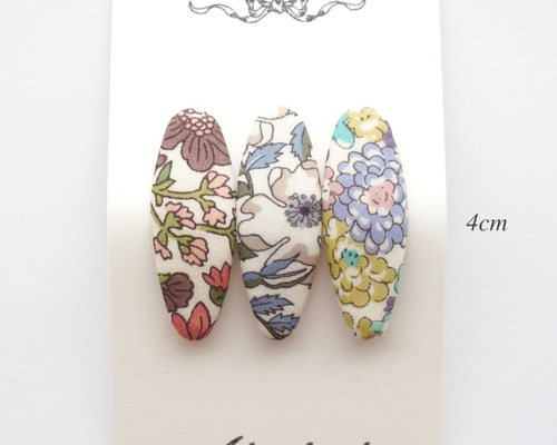 リバティ ハンドメイド パッチンピン4個45 リバティ パッチンピン(4cm)3本セット ヘアピン A.handmade 通販