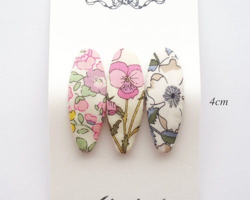 リバティ ハンドメイド パッチンピン4個47 リバティ》ハンドメイド