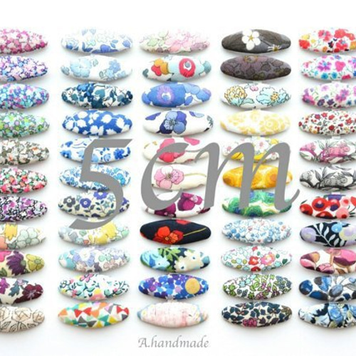 選べる リバティ パッチンピン(オーバル/5cm)2本セット ヘアピン