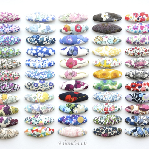 選べる リバティ パッチンピン(オーバル/5cm)2本セット ヘアピン