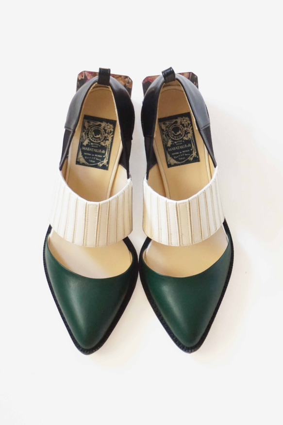 アネモネ　　Green　　(flower heel shoes) 2枚目の画像