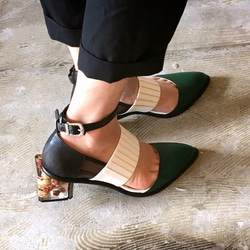 アネモネ　　Green　　(flower heel shoes) 4枚目の画像