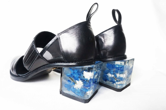 アネモネ　Black　 (flower heel shoes) 2枚目の画像