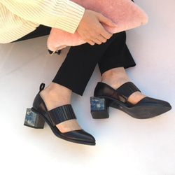 アネモネ　Black　 (flower heel shoes) 5枚目の画像