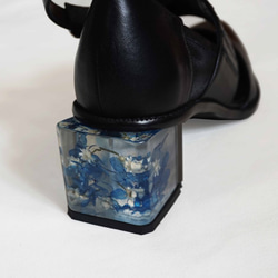 アネモネ　Black　 (flower heel shoes) 4枚目の画像