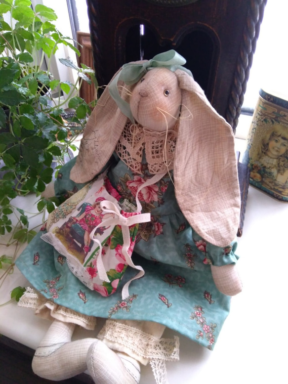 カントリードール①うさぎの親子 赤ちゃん ヴィンテージビッグサイズ カントリードール うさぎ - MISA1960'S GALLERY | minne byGMO