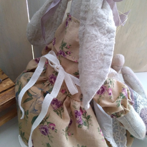 カントリードール♡ハンドメイド♡お人形♡うさちゃんマスコットチャーム♡ カントリードール ハンドメイド うさぎ （カントリードール」の