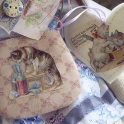 カントリードール　猫バッグを持つうさぎ 4枚目の画像