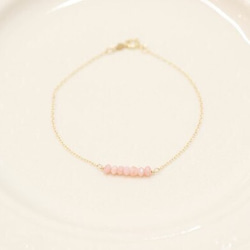 桜色♡ピンクオパールのブレスレット［14kgf］ 2枚目の画像