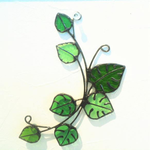 オリジナル　ネオンサイン モンステラ 葉っぱデザイン 緑白ピンク ボックス型 オリジナル ネオンサイン モンステラ 葉っぱデザイン 緑白ピンク