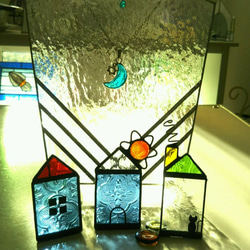 ＊caco＊*ガラスオブジェ*　ステンドグラス　2点セット 4_a49f04a0269bed5db2be8d11da26