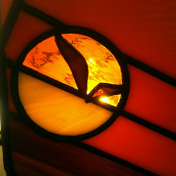 ランプ　和風　夕焼け　紅葉【ステンドグラス】ガラス 4枚目の画像