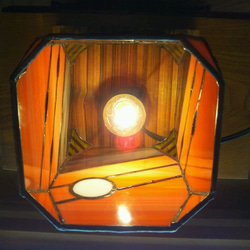 ランプ　和風　夕焼け　紅葉【ステンドグラス】ガラス 5枚目の画像