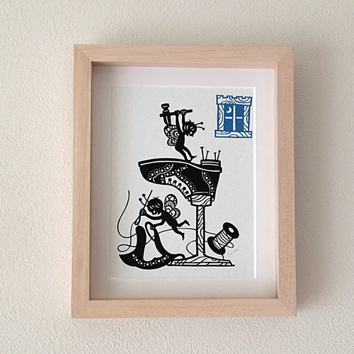 童話切り絵「小人の靴屋」 切り絵 codomopaper 通販 4980469