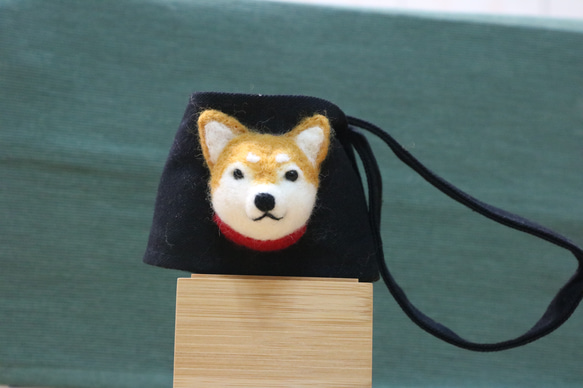 ウールフェルト芝犬カップセット 3枚目の画像