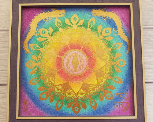 ドラゴンアイ 油彩画・油絵 Amazon.co.jp: 龍の絵 「月下の金龍1」 A4 竜の絵 : ホーム