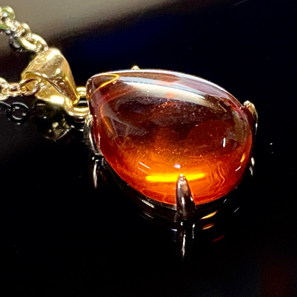 天然琥珀バルティックアンバー(天然バルト海沿岸)Jewelry天然石ネックレス☆ 2枚目の画像