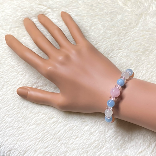 女性の幸せスペシャルMIX ☆大粒モルガナイト&アクアマリン&ムーン