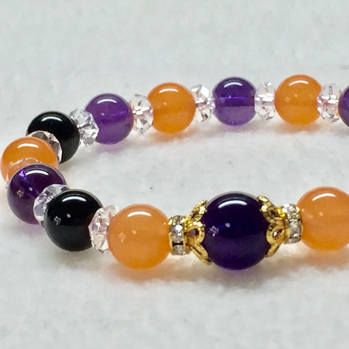 Yunoviel – ハロウィン ブレスレット アメジスト お姫様アクセサリー ハロウィンブレスレット天然石Mix ブレスレット 天然石工房imagine