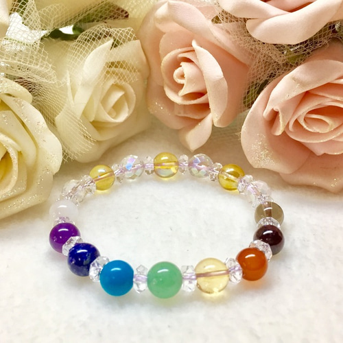 9チャクラ 天然石ジェムブレスレット ✨チャクラ