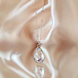 14KGF/ CRYSTAL NECKLACE 1枚目の画像