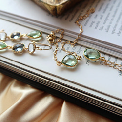 GREEN AMETHYST INFINITY CHAIN BRACELET 2枚目の画像