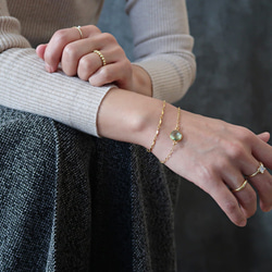 GREEN AMETHYST INFINITY CHAIN BRACELET 4枚目の画像