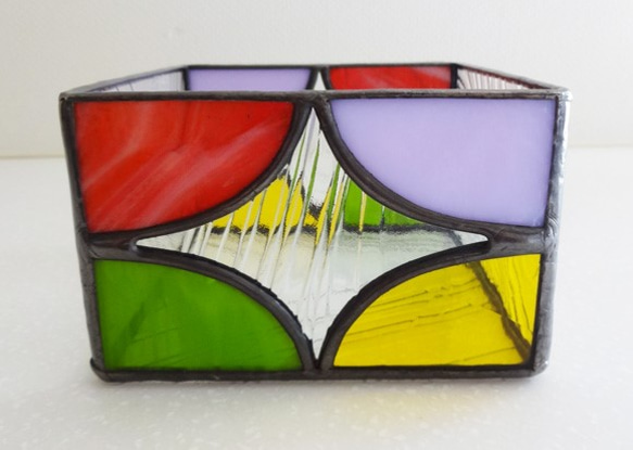 ミニティッシュボックス　ポケットティッシュ　ガラス　ステンドグラス　インテリア 3枚目の画像