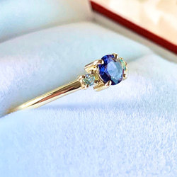 再販x9] 10金・18金・プラチナ 高品質アイオライトとブルートパーズの