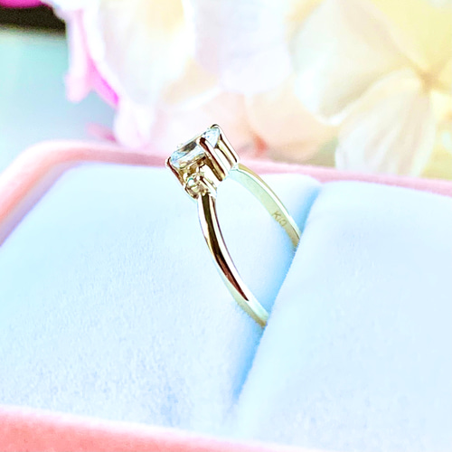 宝物」純白金 PT1000 ブルーダイヤモンド セミオーダー プラチナリング