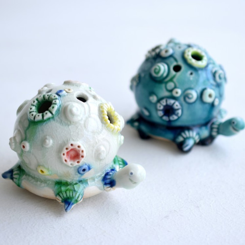 みかガマ カメさん花器