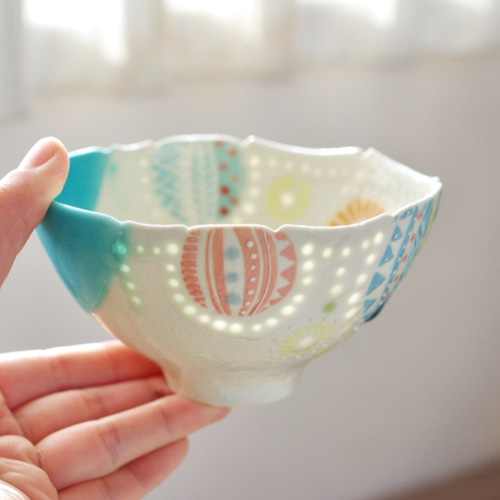 風船ホタル手茶碗 茶碗・めし碗 みかガマ＊のぐちみか 通販 7788902