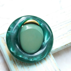 M753【21mm set 5pcs】Dark Green Foliage Green 金鈕扣 第4張的照片