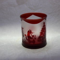 猫のX'masグラス 2枚目の画像