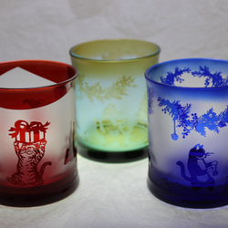 猫のX'masグラス 4枚目の画像