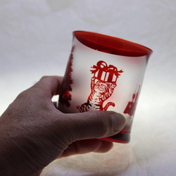 猫のX'masグラス 5枚目の画像