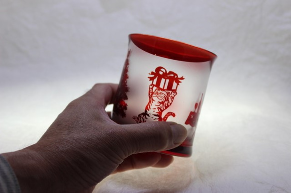 猫のX'masグラス 5枚目の画像