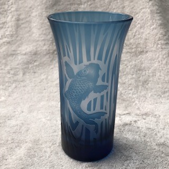 【父の日】鯉の滝登り　ビールグラス 5枚目の画像