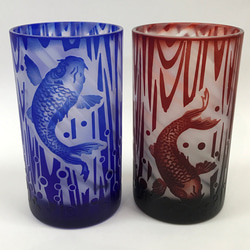 【父の日】鯉の滝登り　ビールグラス 1枚目の画像