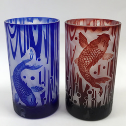 【父の日】鯉の滝登り　ビールグラス 3枚目の画像