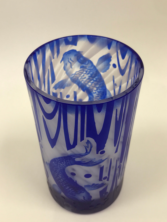 【父の日】鯉の滝登り　ビールグラス 4枚目の画像