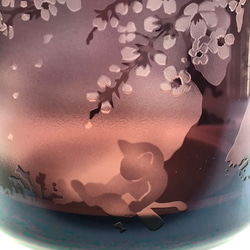 【父の日】猫のお花見タンブラー 7枚目の画像